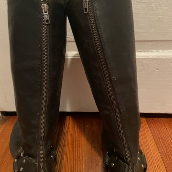 Black Veronica Harness Tall boots, black, size 8.5B - Picture 3 of 5